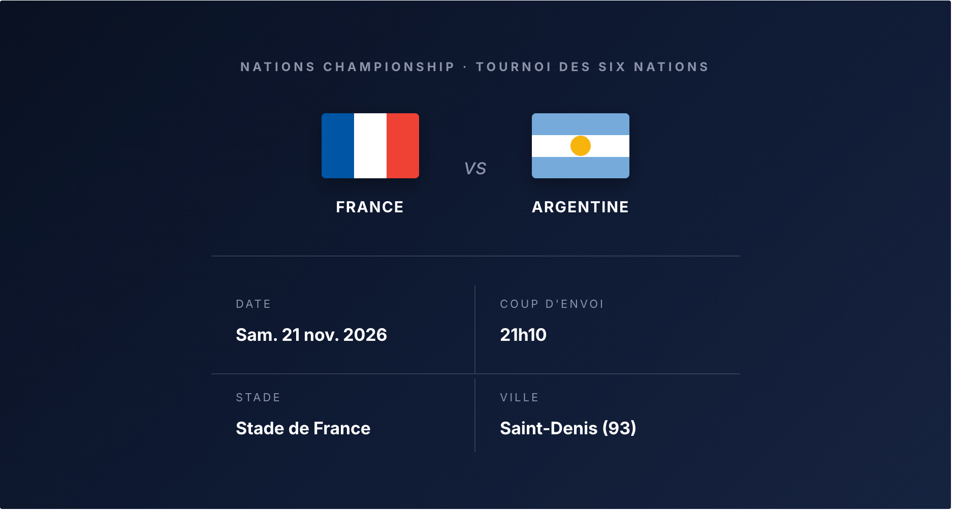 France — Argentine