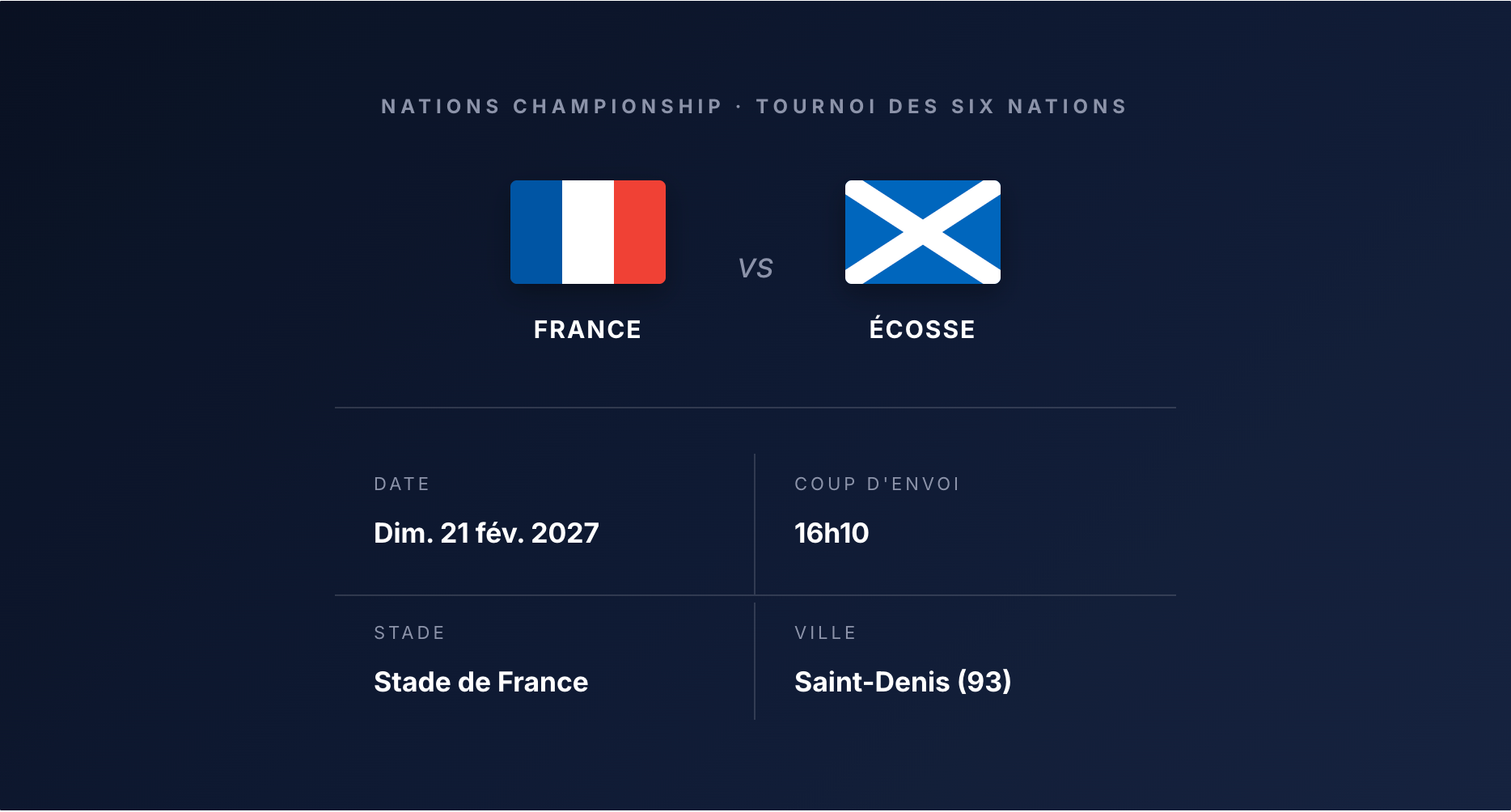 France — Écosse